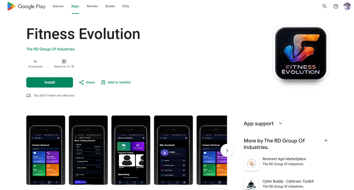 Fitness Evolution App